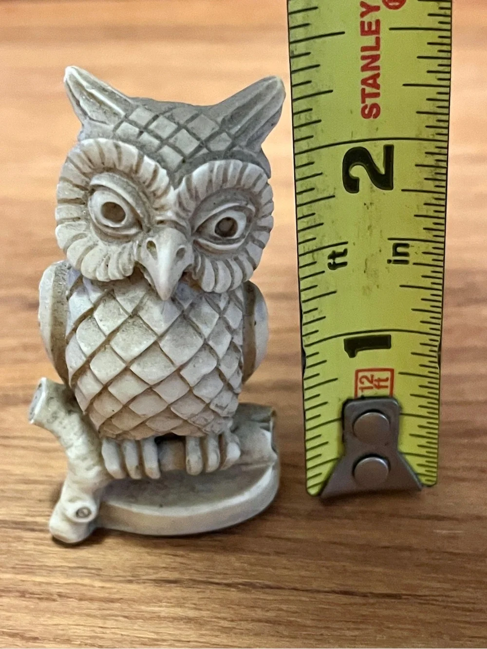 Handcrafted Owl Figurine - Cream Decorative Accent - Made in Italy